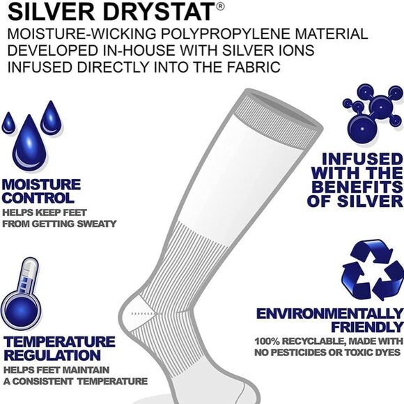 ⭐️eurosock Sweet Silver OTC Ski Socks Women Specific– 8311W⭐️ - Picture 4 of 4